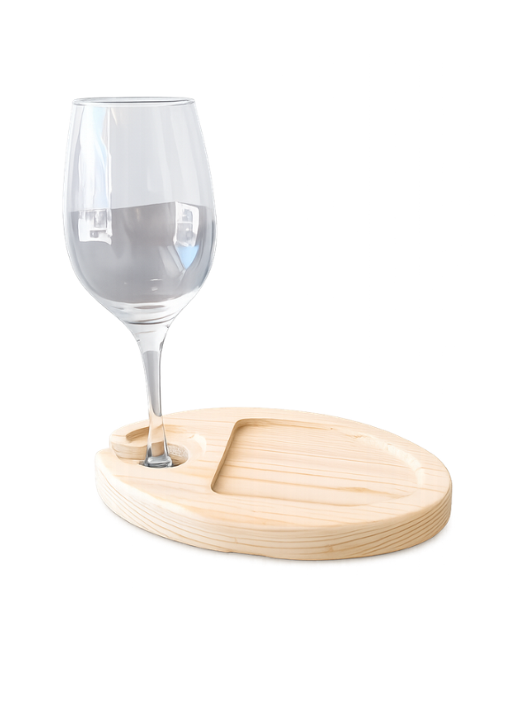 12PZ MINI TABLA CHARCUTERIA PORTACOPA 20cm x 12.5cm PINO PERSONALIZADA